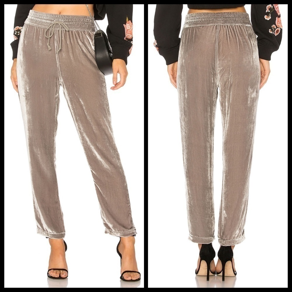 💕MOTHER💕 Lounger Ankle Jogger Pants ~ Silver Metallic Large L NWT